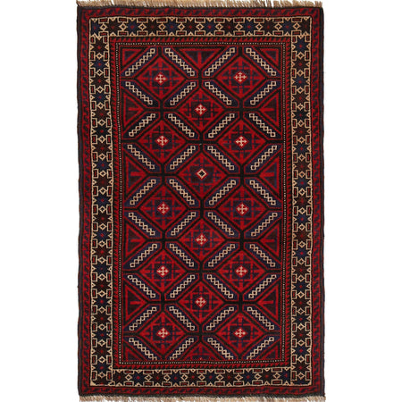 Tribal Baloch Rug 2' 7 x 4' 4 (ft) - No. G18455