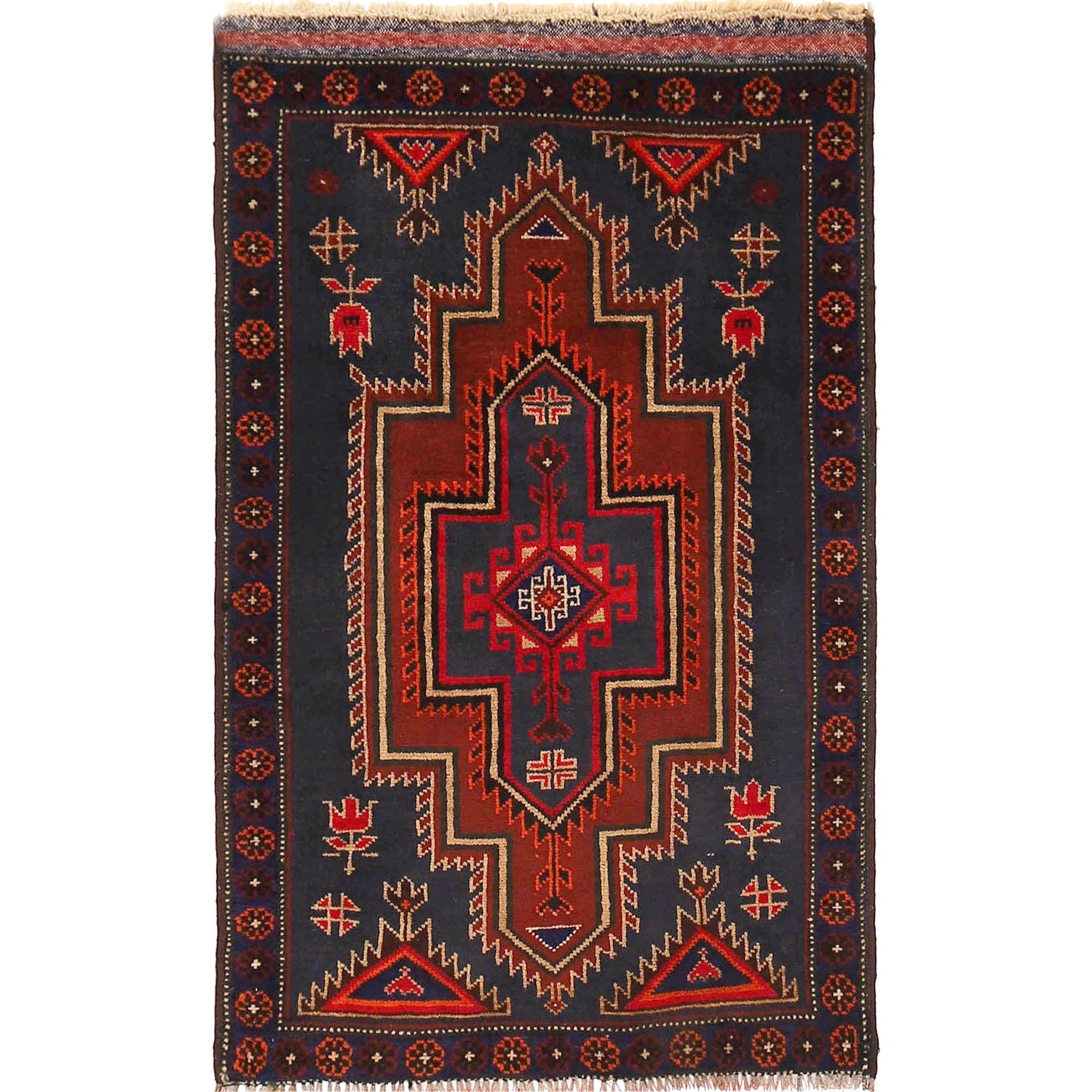 Tribal Baloch Rug 2' 6 x 4' 0 (ft) - No. G18476