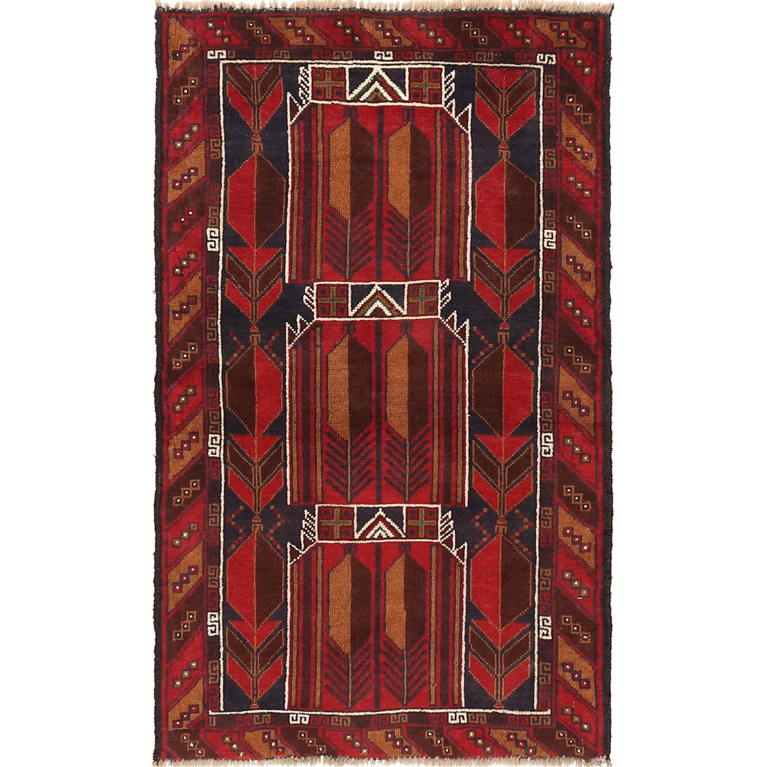 Multi Color Baluchi Rug 2' 8 x 4' 5 (ft) - G19325