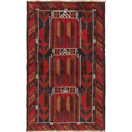 Multi Color Baluchi Rug 2' 8 x 4' 5 (ft) - G19325