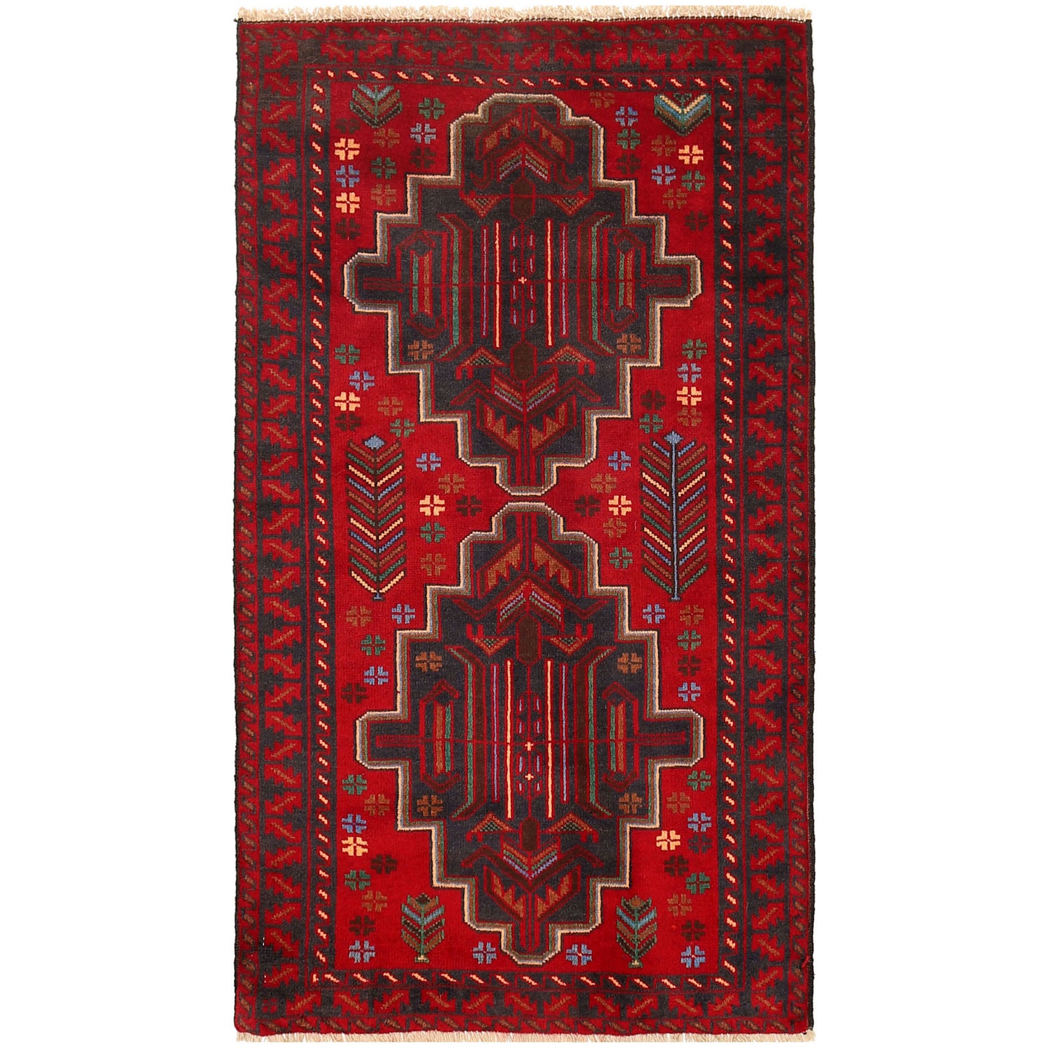 Red Baluchi Rug 2' 6 x 4' 7 (ft) - G19423