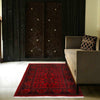 Dark Red Khal Mohammadi Rug 3' 2 x 4' 9 (ft) - No. G19653