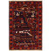 Handmade Picture Carpet 4' 2" x 6' 2" (ft)- No. G20377