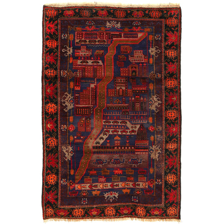 Handmade Picture Carpet 3' 11" x 6' 0" (ft)- No. G20379