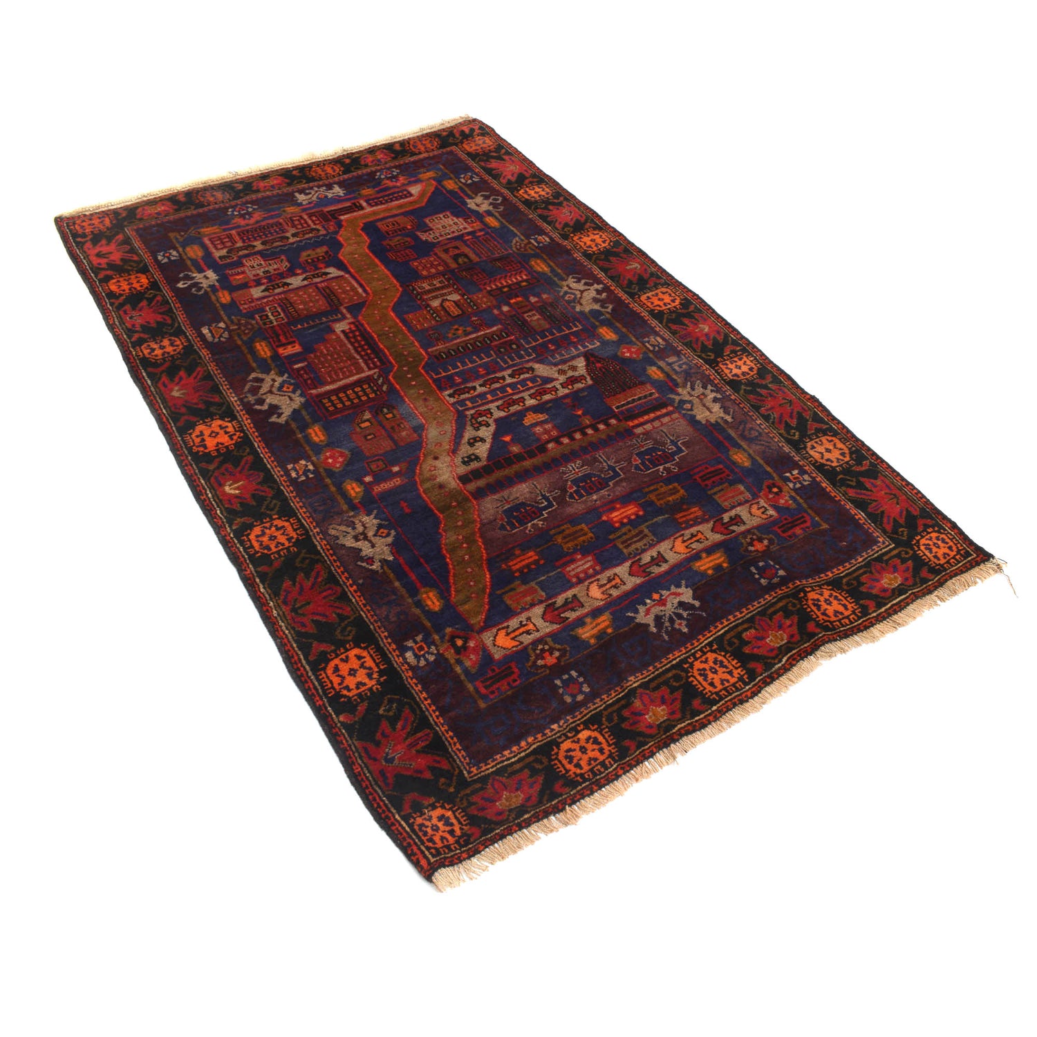 Handmade Picture Carpet 3' 11" x 6' 0" (ft)- No. G20379