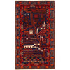 Handmade Pictorial Carpet 4' 1" x 6' 11" (ft)- No. G20382