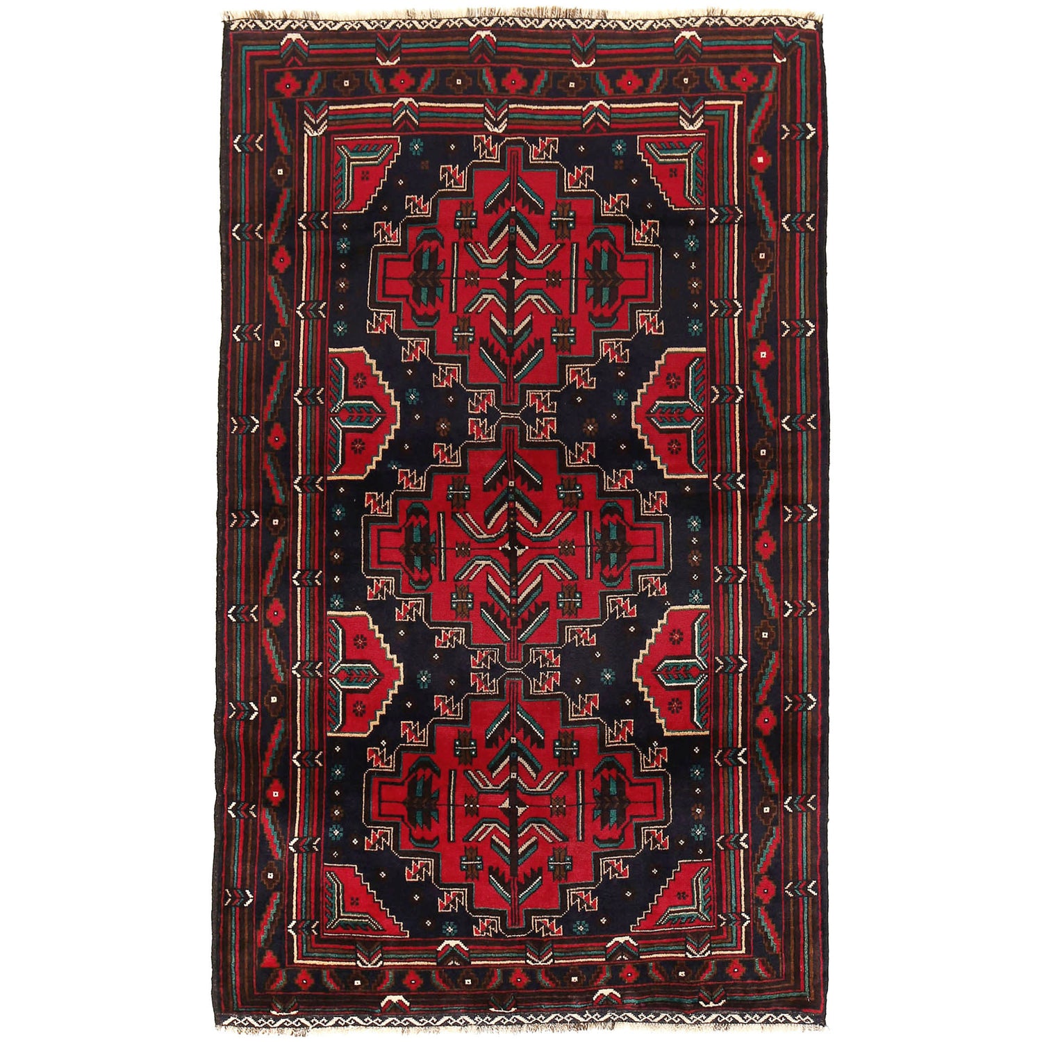 Baluchi Rug 4' 0 x 6' 5 (ft) - No. G20419