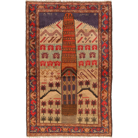 Handmade Picture Carpet 4' 5" x 7' 0" (ft)- No. G20422