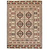 White Flatweave Kilim 4' 3 x 6' 1 (ft) - No. G21976