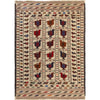 White Flatweave Kilim 4' 2 x 6' 2 (ft) - No. G21978