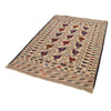 White Flatweave Kilim 4' 2 x 6' 2 (ft) - No. G21978