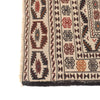 White Flatweave Kilim 4' 4 x 6' 2 (ft) - No. G21979