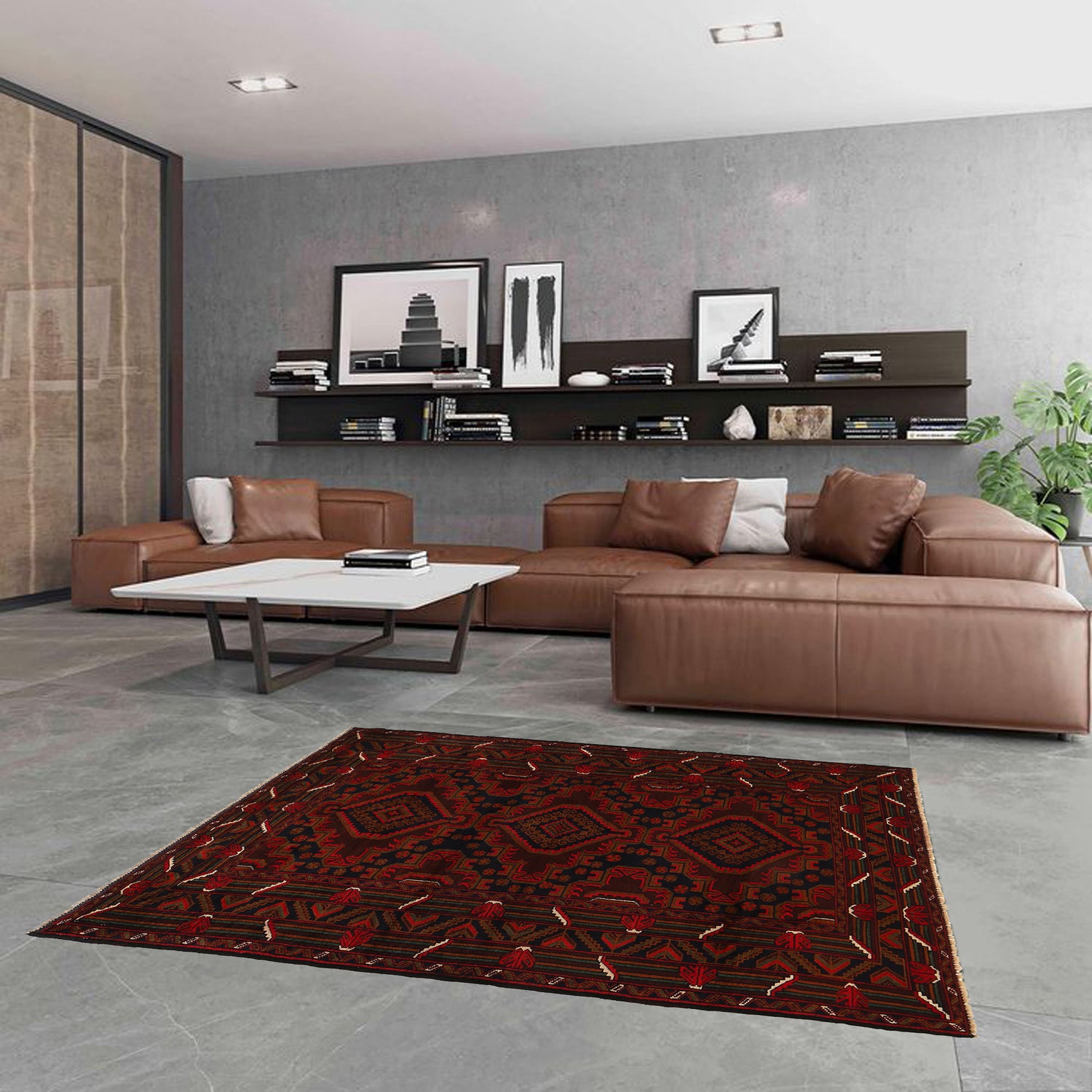 Multi Color Baluchi Rug 4' 2 x 6' 2 (ft) - No. G21982