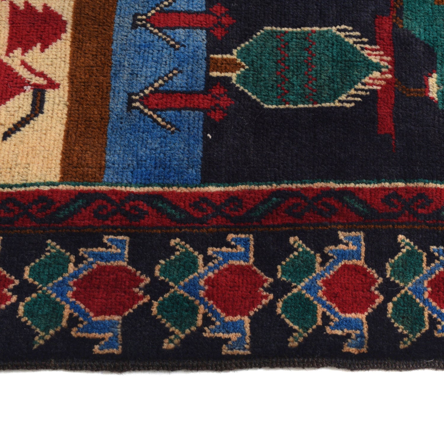 Handmade Village Design Rug 3' 2" x 4' 9" (ft)- No. G22015