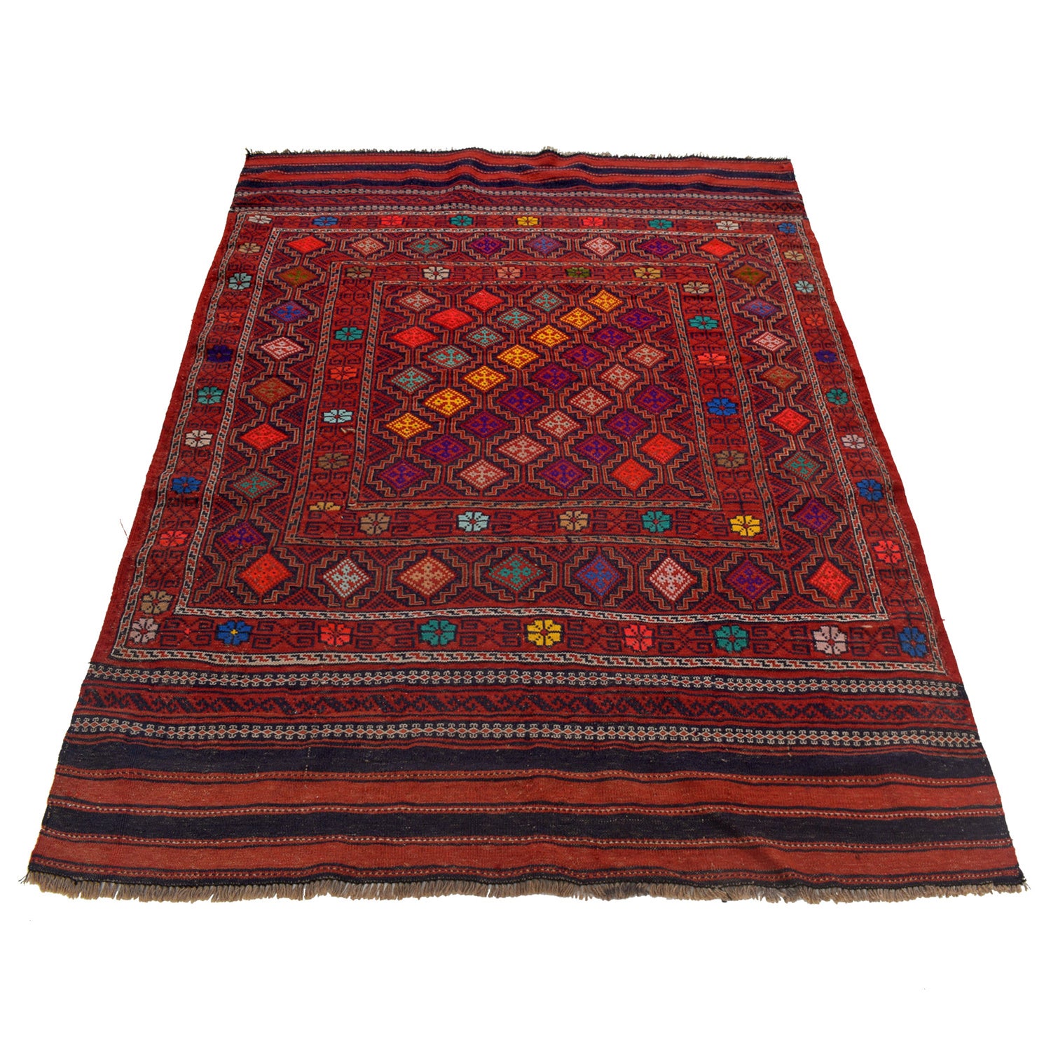 Bedroom Flatweave Kilim 4' 9" x 7' 3" (ft) - No. G22998