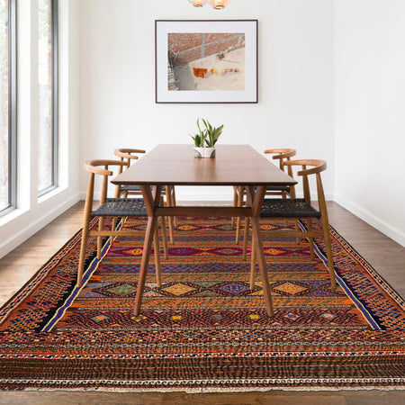 Bedroom Flatweave Kilim 5' 2" x 7' 11" (ft) - No. G23628