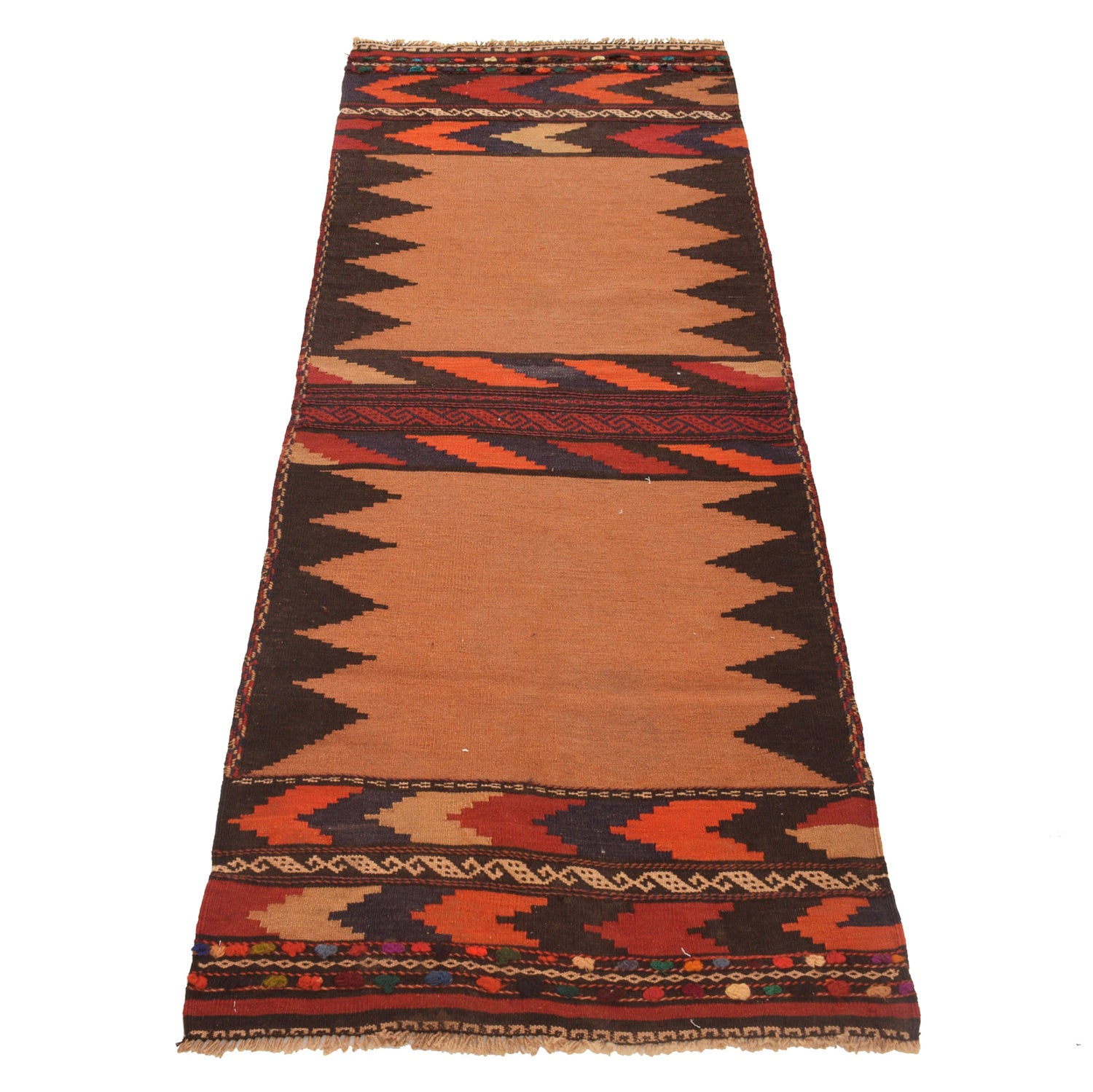 Flat Weave Kilim Runner 2' 6" x 6' 3" (ft) - No. G23638