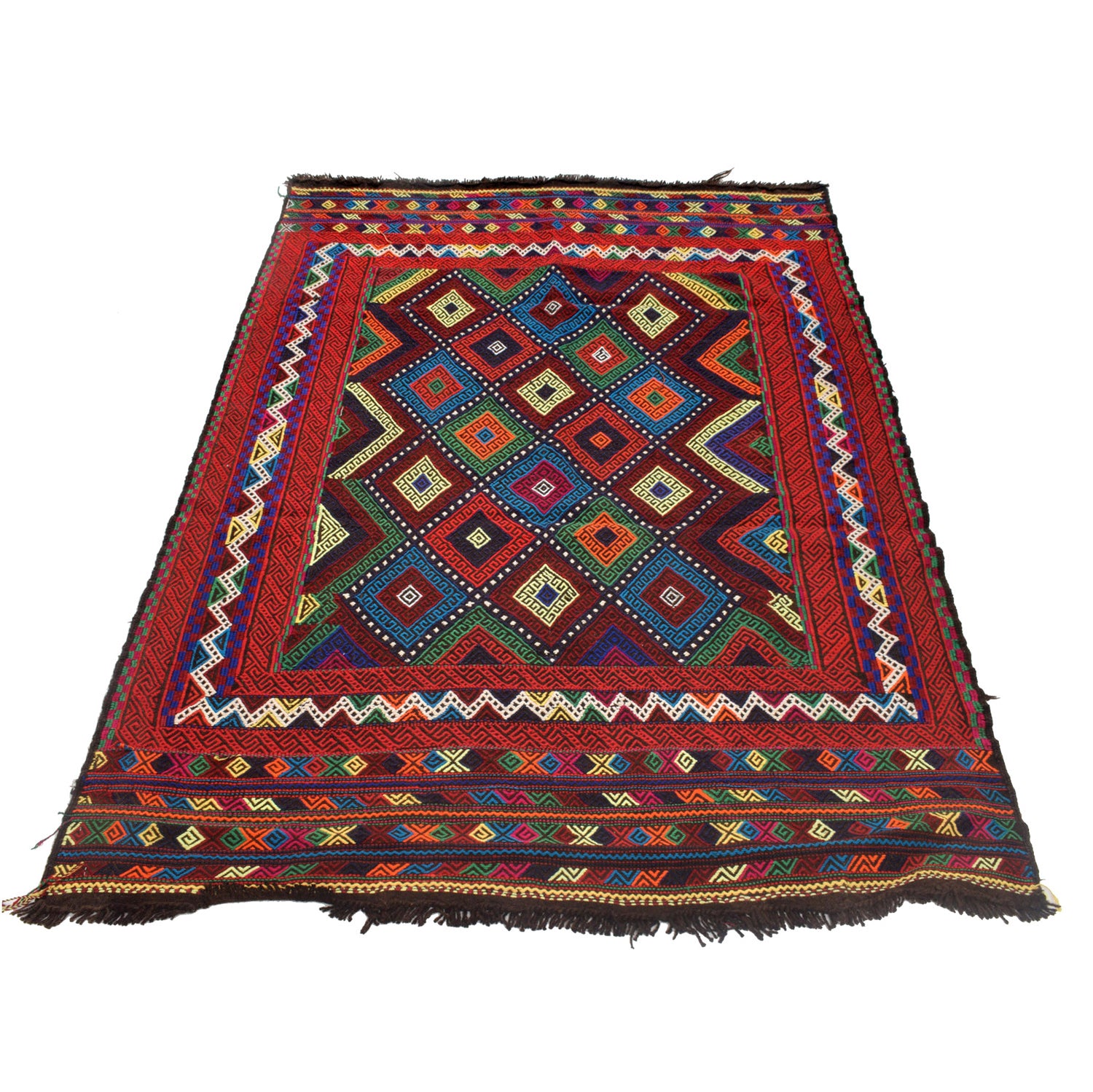 Hand Knotted Suzani Kelim 4' 7" x 6' 4" (ft) - No. G23648