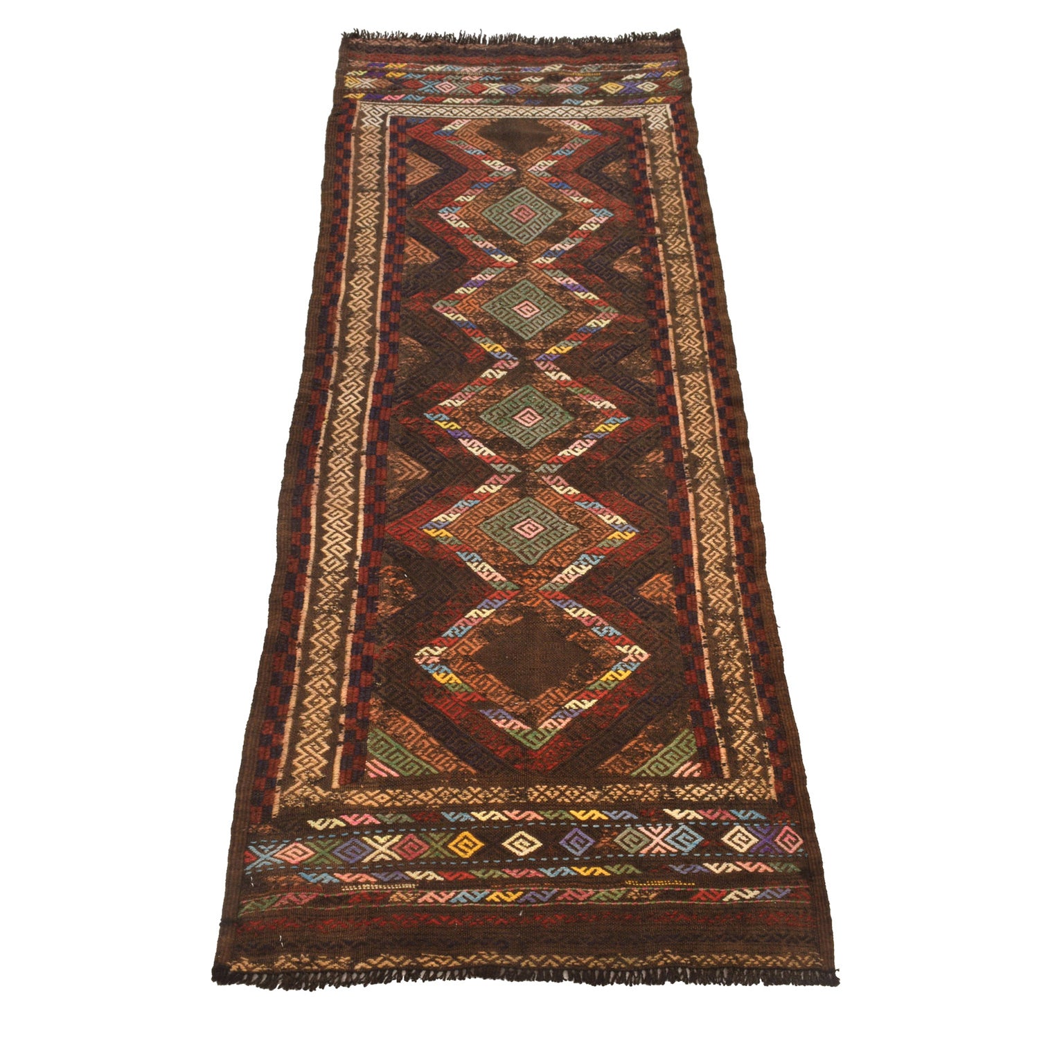 Flatweave Kilim Runner 2' 0" x 6' 1" (ft) - No. G23649