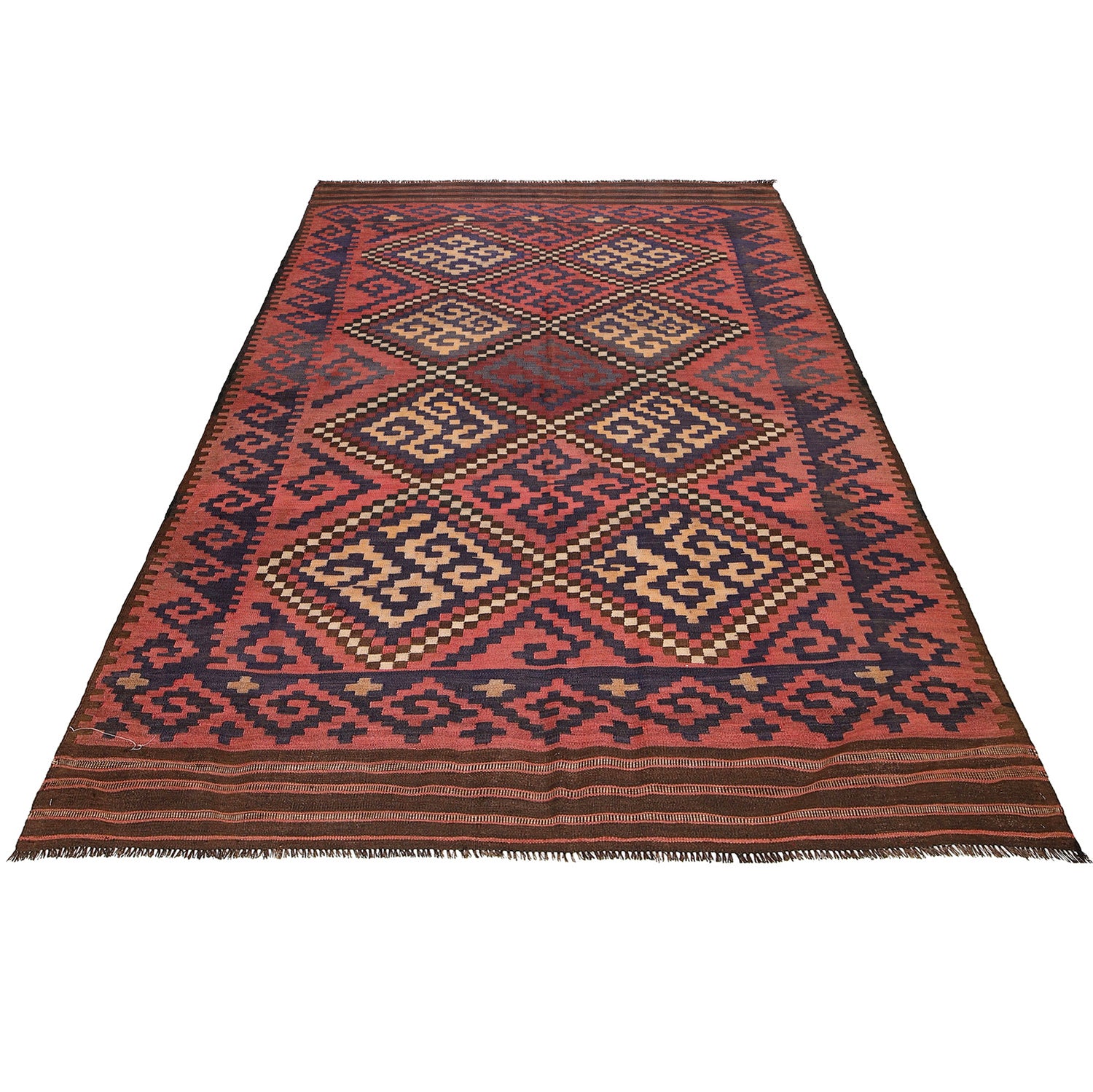 Handmade Multi Kilim  6' 1" x 9' 2" (ft) - No. G23675