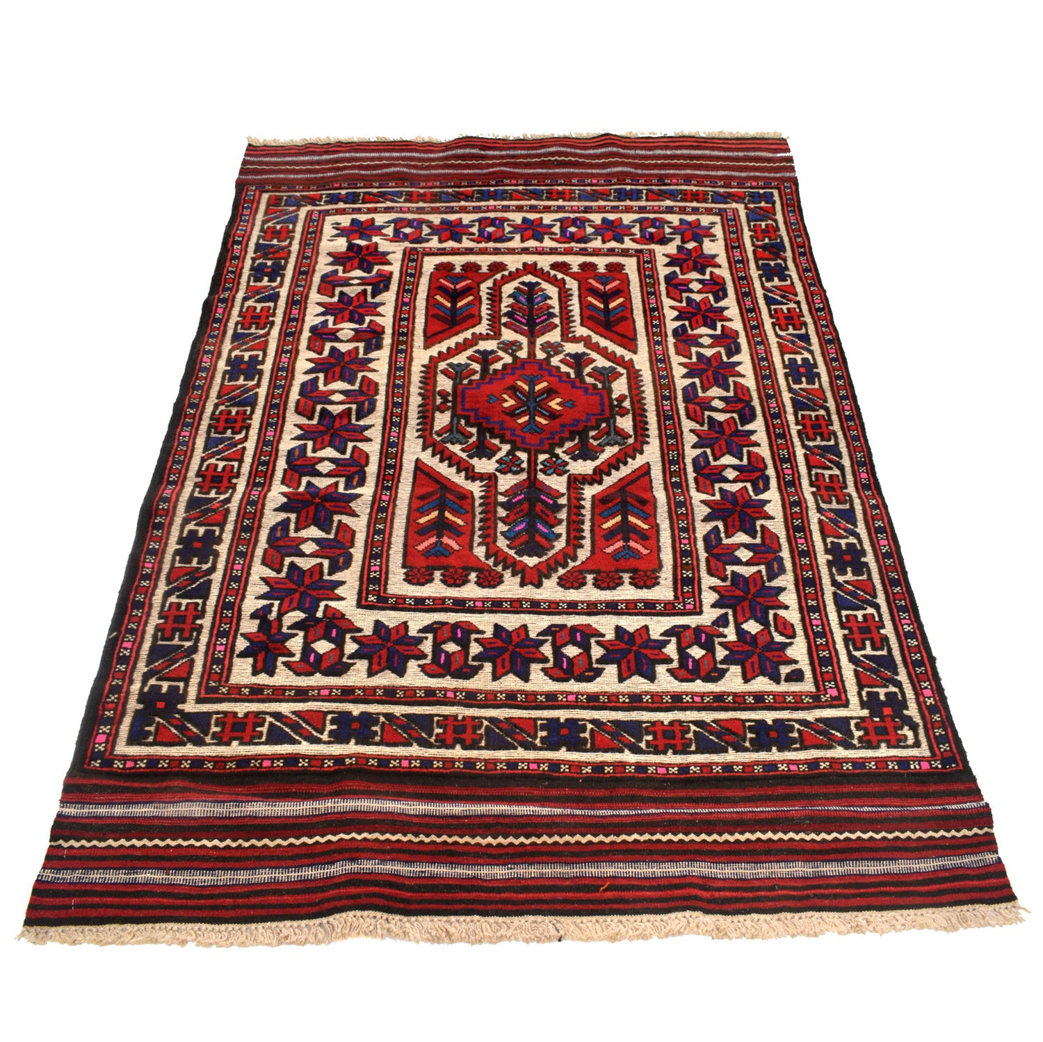 Hand Knotted Barjista Kilim Rug 4' 1 x 6' 1 (ft) - No. G23699