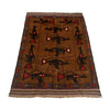 Handmade War Rug 3' 2 x 4' 7 (ft) - No. G23789