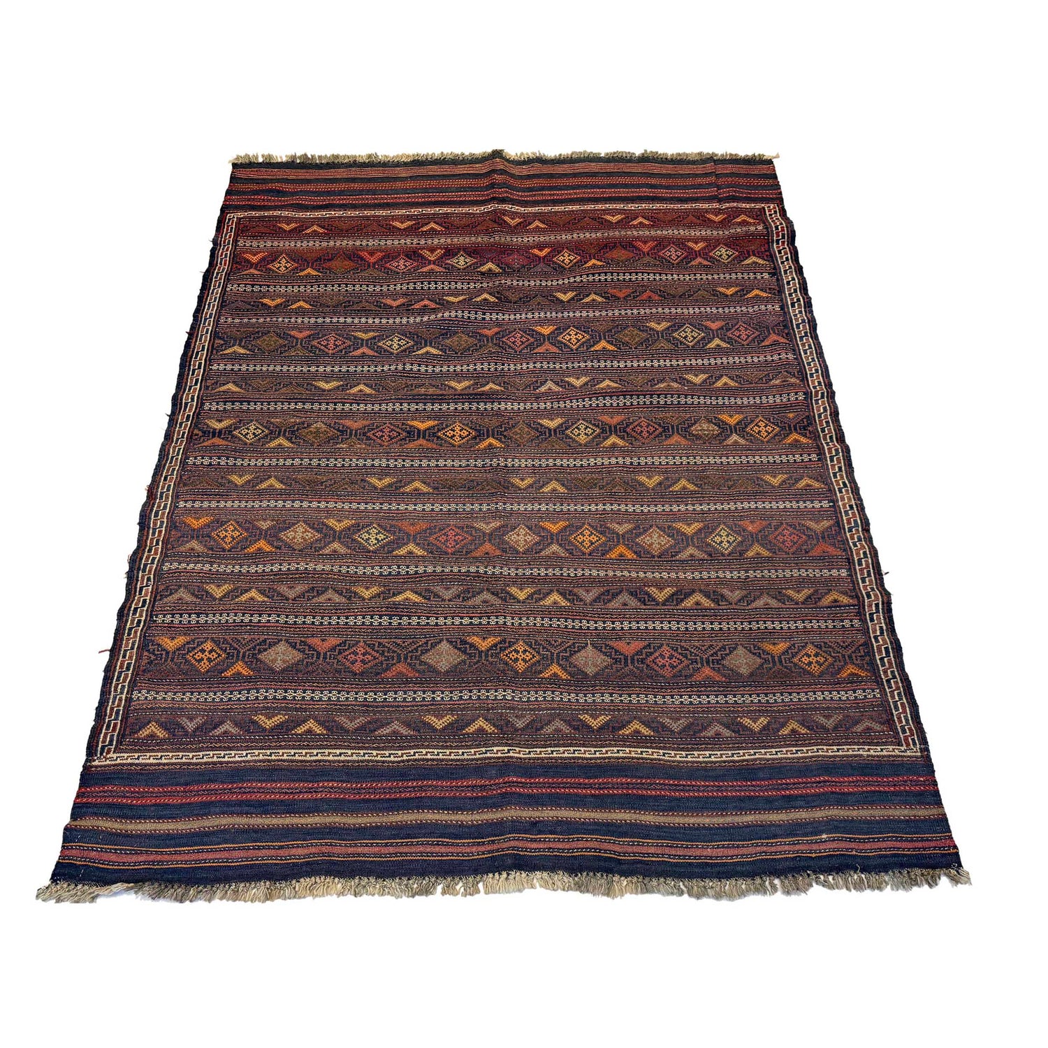 Bedroom Flatweave Kilim 4' 9" x 7' 1" (ft) - No. G24442