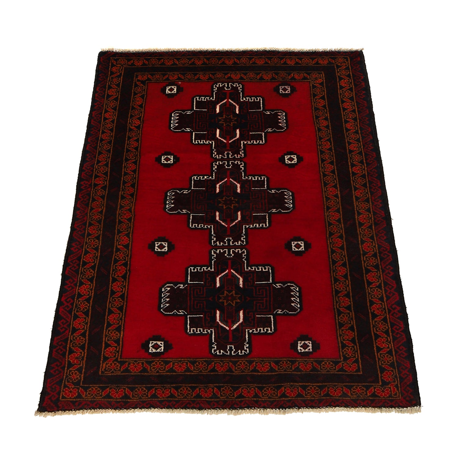 Hand Knotted Baluchi Rug 3' 0 x 4' 7 (ft) - G24837