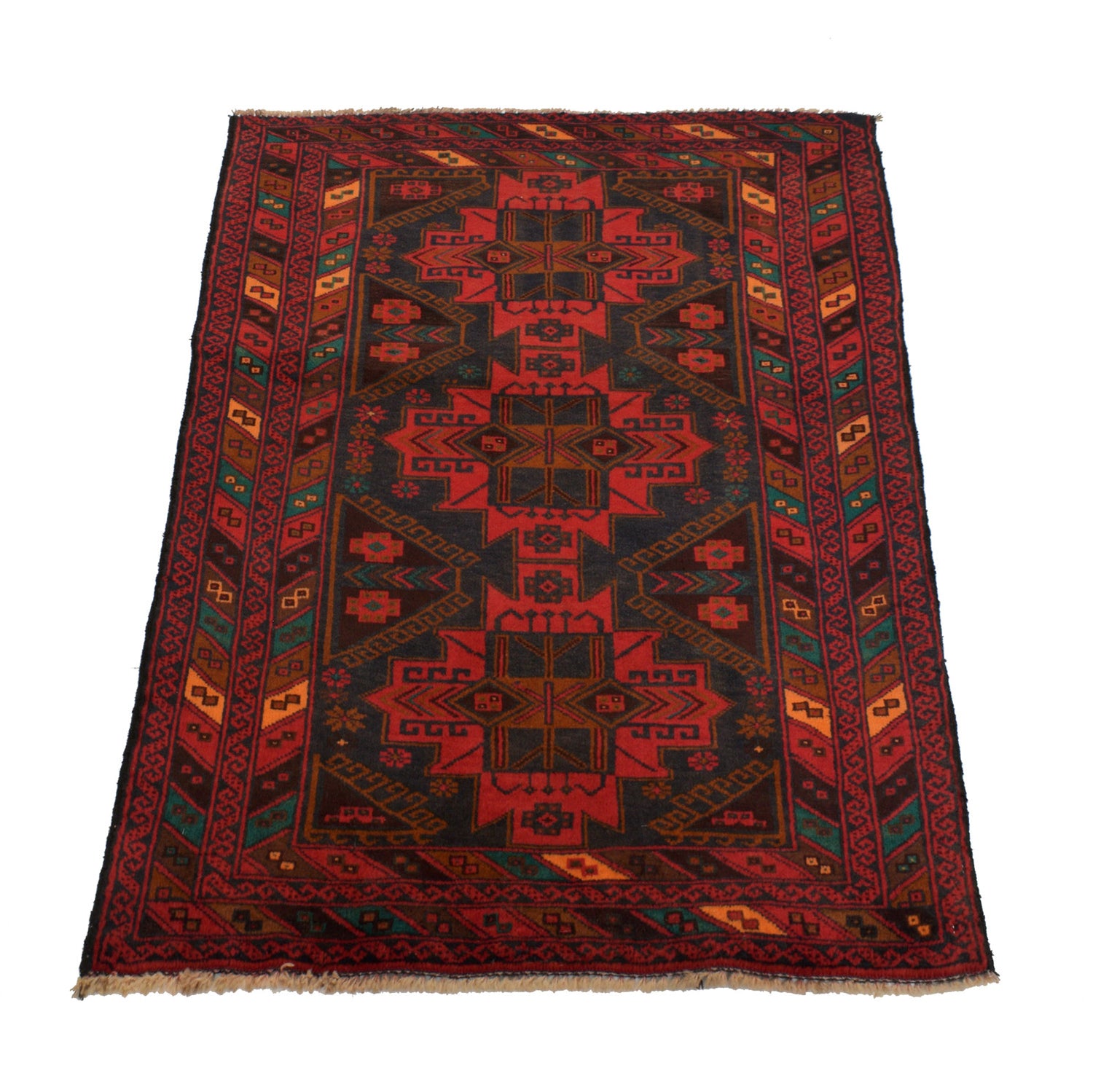 Hand Knotted Baluchi Rug 2' 9 x 4' 5 (ft) - G24907