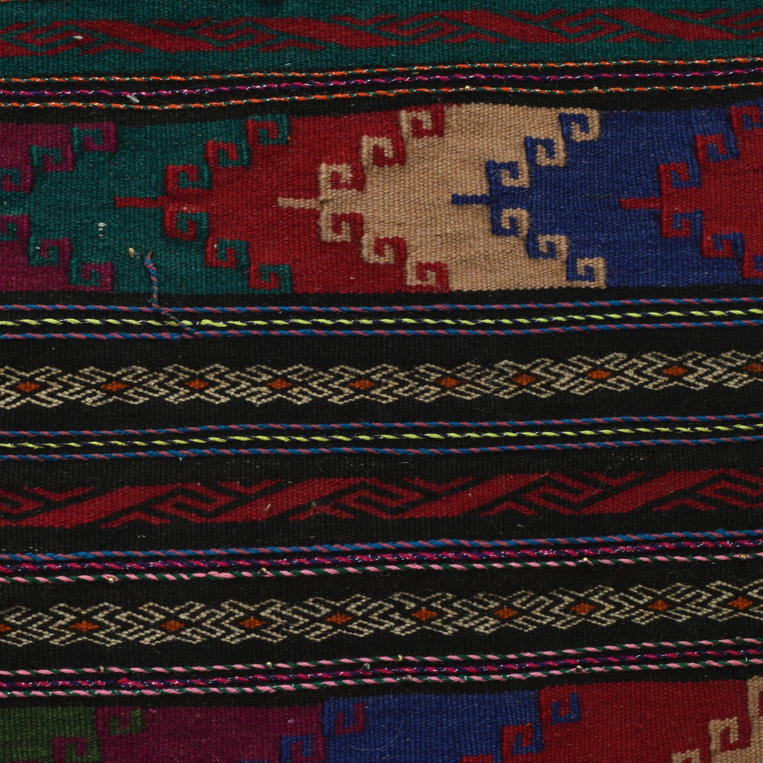 Multi-Color Table Sheet Kelim 2' 1" x 4' 9" (ft) - No. G25222