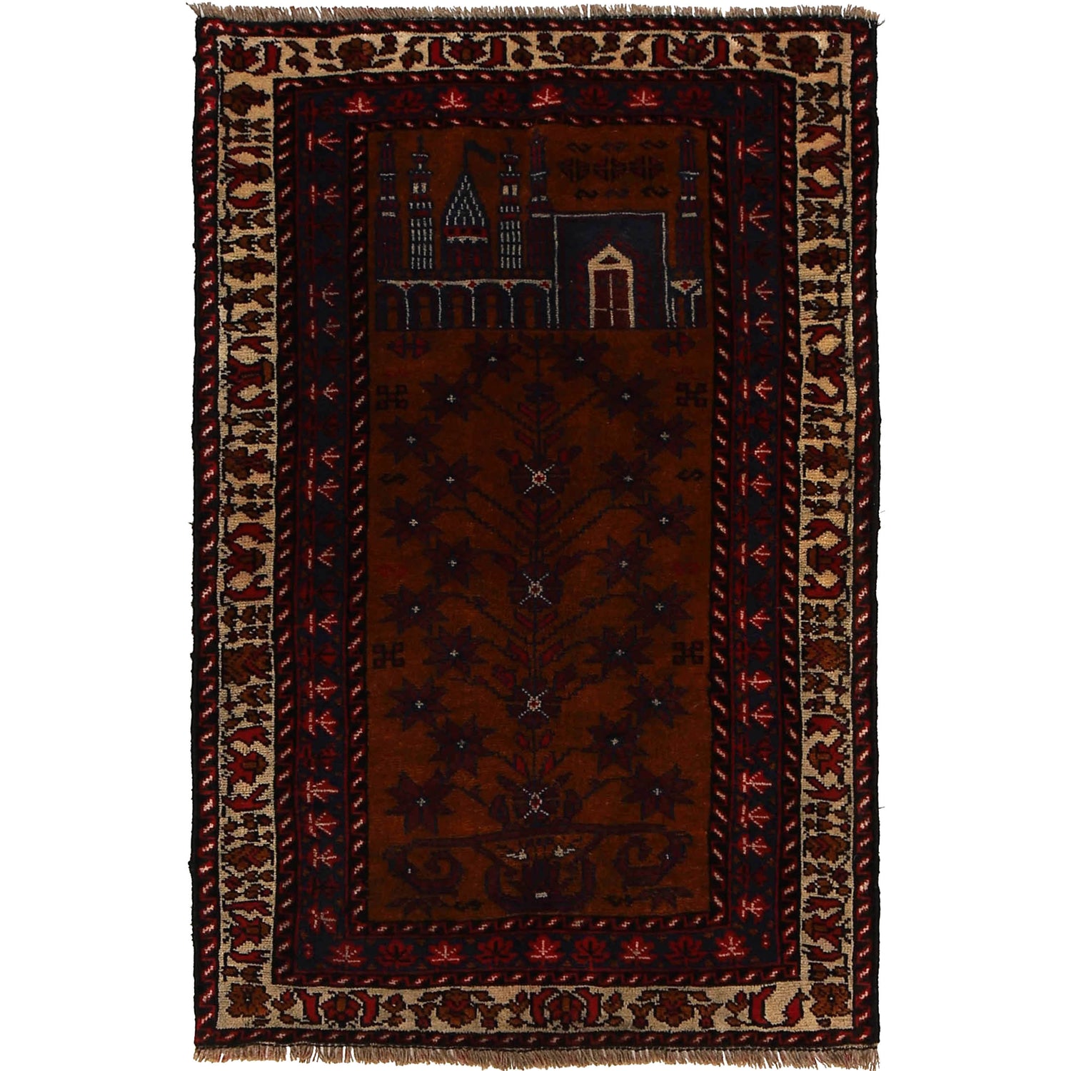 Prayer Rug 2' 8 x 4' 3 (ft) - No. G25255