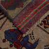 Handmade War Rug 4' 2 x 6' 2 (ft) - No. G25882