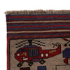 Handmade War Rug 4' 3 x 6' 2 (ft) - No. G25883