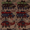 Handmade War Rug 4' 3 x 6' 2 (ft) - No. G25883