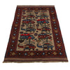 Brown War Rug 3' 0 x 4' 5 (ft) - No. G25891