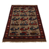 Brown Color War Rug 3' 2 x 4' 7 (ft) - No. G25893