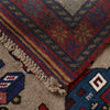 Brown Color War Rug 3' 1 x 4' 7 (ft) - No. G25896