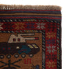 Brown War Rug 3' 1 x 4' 3 (ft) - No. G25897