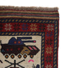 Hand Knotted War Rug 3' 2 x 4' 8 (ft) - No. G25898