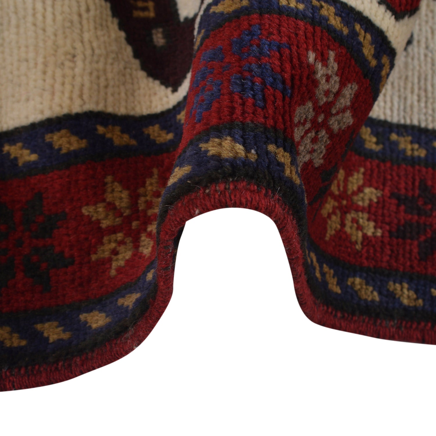 Hand Knotted War Rug 3' 2 x 4' 8 (ft) - No. G25898