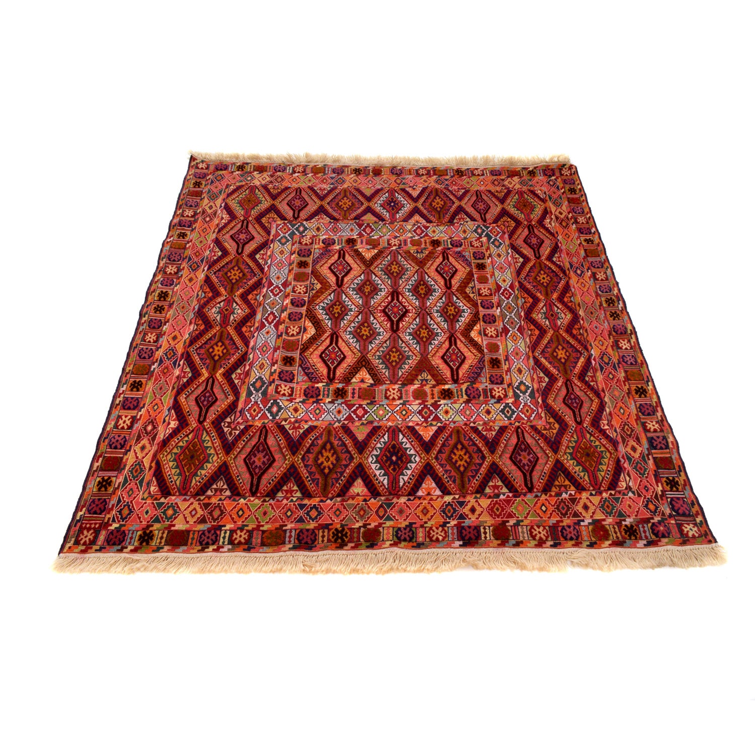 Fine Quality Kilim Rug 4' 9" x 5' 5" (ft) - No. G26482