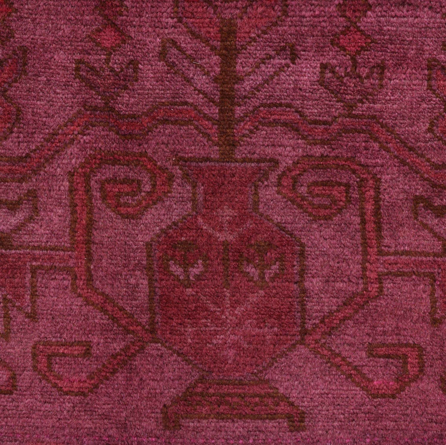 Pink Overdyed Rug 3' 7 x 5' 1 (ft) - No. G26645