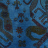 Blue Overdyed Rug 4' 1 x 5' 6 (ft) - No. G26646