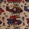 Brown War Rug 4' 3 x 6' 1 (ft) - No. G26772