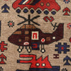 Brown War Rug 4' 3 x 5' 9 (ft) - No. G26773