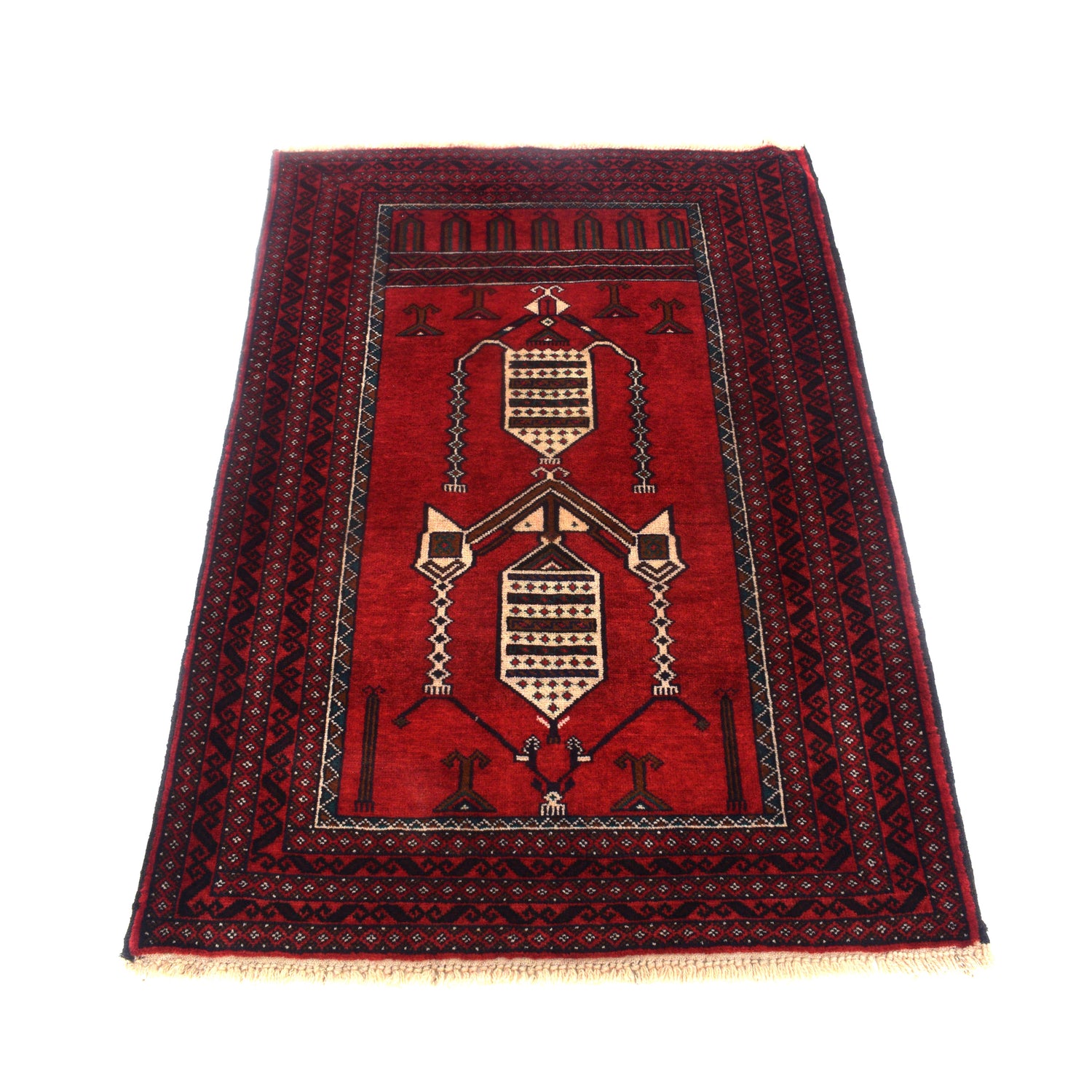 Red Baluchi Rug 2' 8 x 4' 2 (ft) - No. G27050