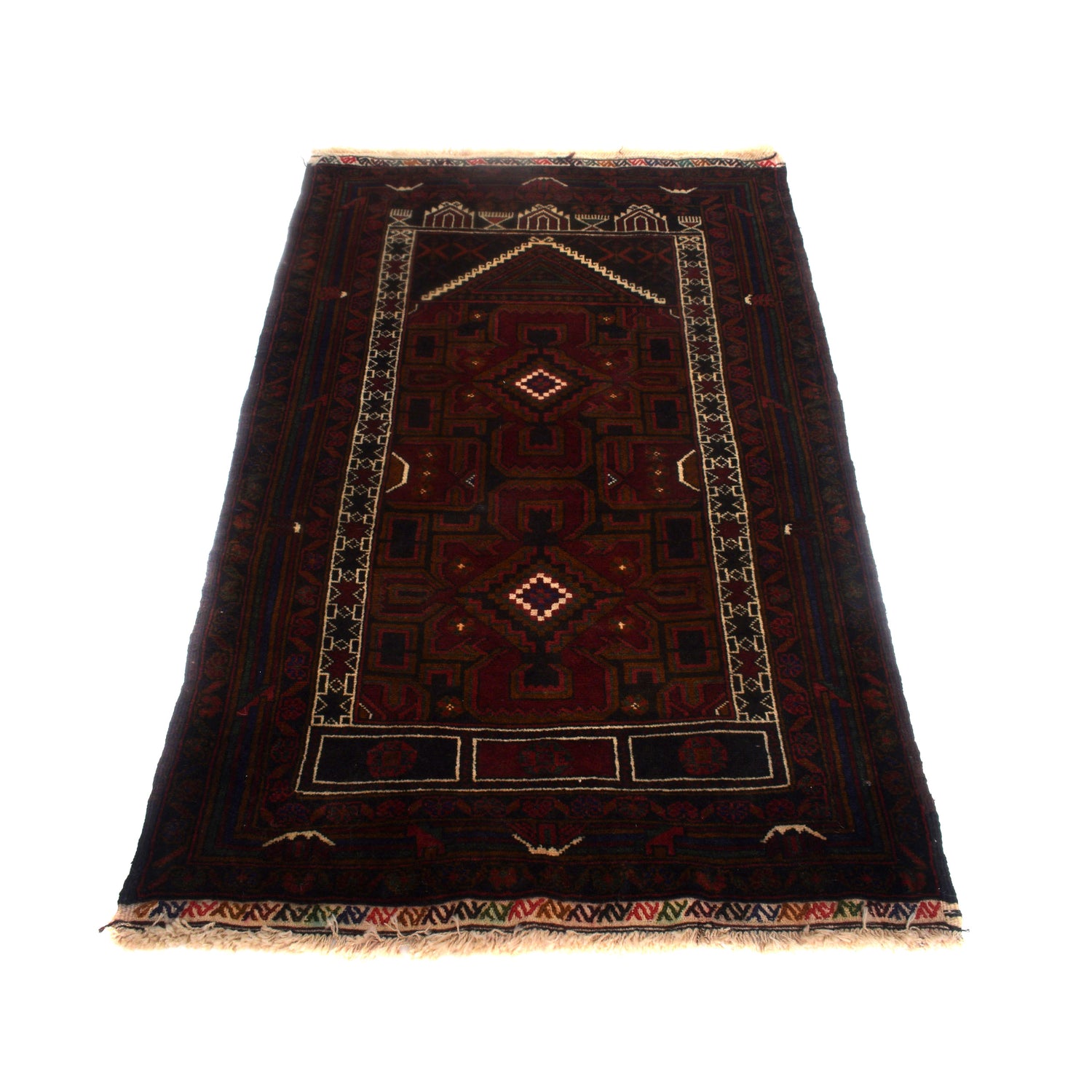 Multi Color Prayer Rug 2' 8 x 4' 7 (ft) - No. G27053
