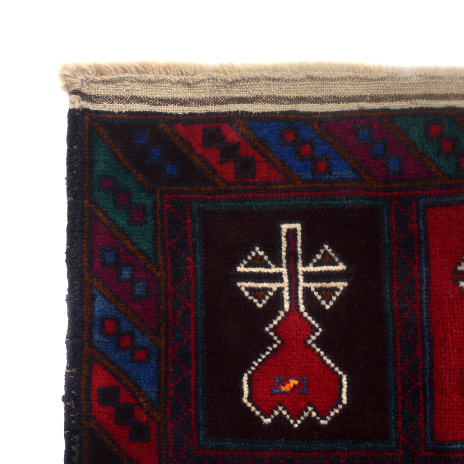 Tribal Baloch Rug 3' 1 x 4' 4 (ft) - No. G27056