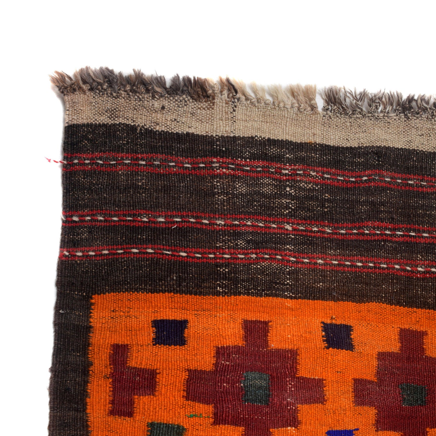 Hand Knotted Multi-Color Kilim 7' 8" x 12' 6" (ft) - No. G27063