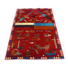 Red Color War Rug 3' 3 x 4' 8 (ft) - No. G27075